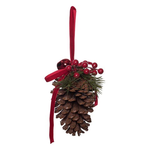 Red Berry Cone Christmas Tree Ornament