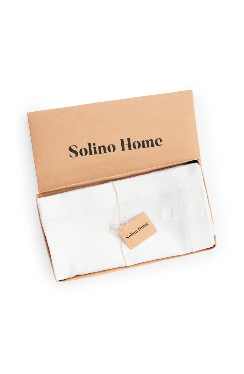 Solino Home Linen Tablecloth for Dining Table, Holiday and Everyday Dining Table Decor - Diana, Alternate, color, White