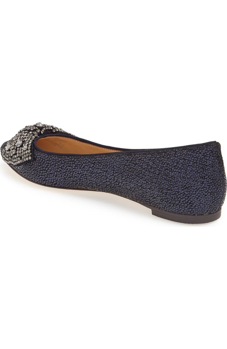 Tory Burch 'Vanessa' Crystal Bow Pointy Toe Flat, Alternate, color,