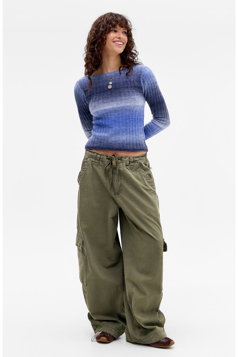Ombré Stripe Sweater, Alternate, color, BLUE