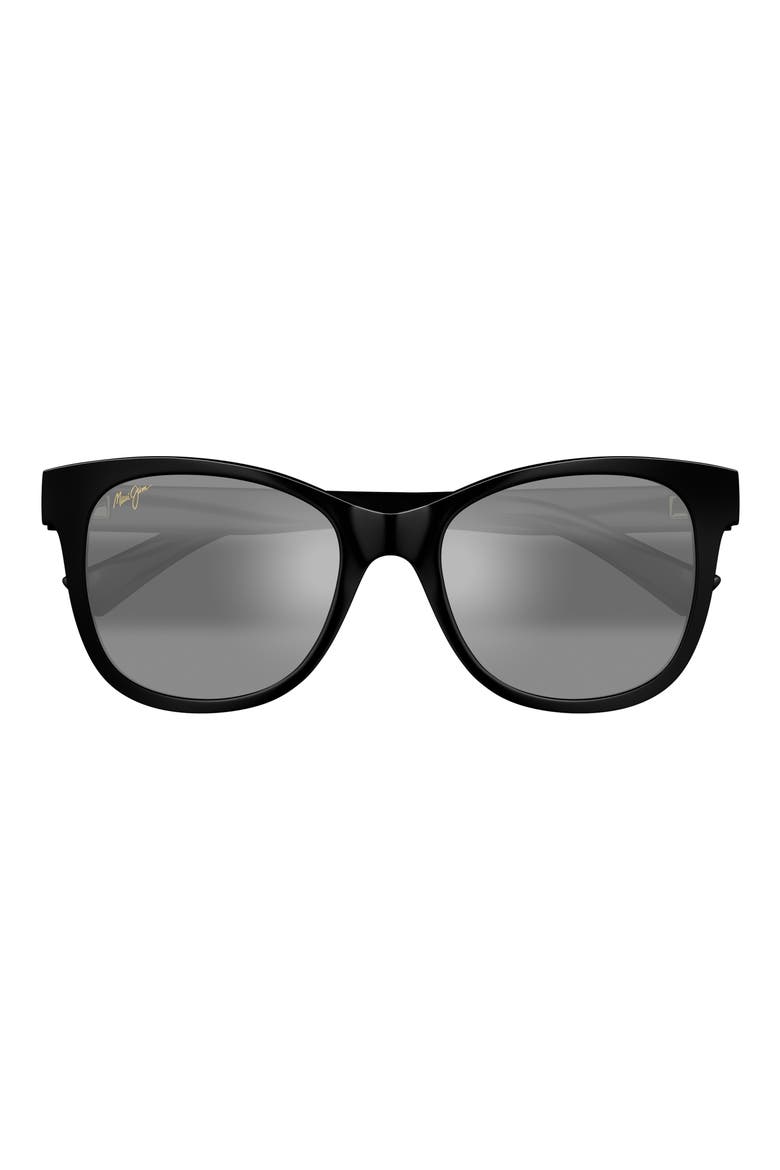 Kioppa 54mm PolarizedPlus2® Cat Eye Sunglasses, Main, color, SHINY BLACK