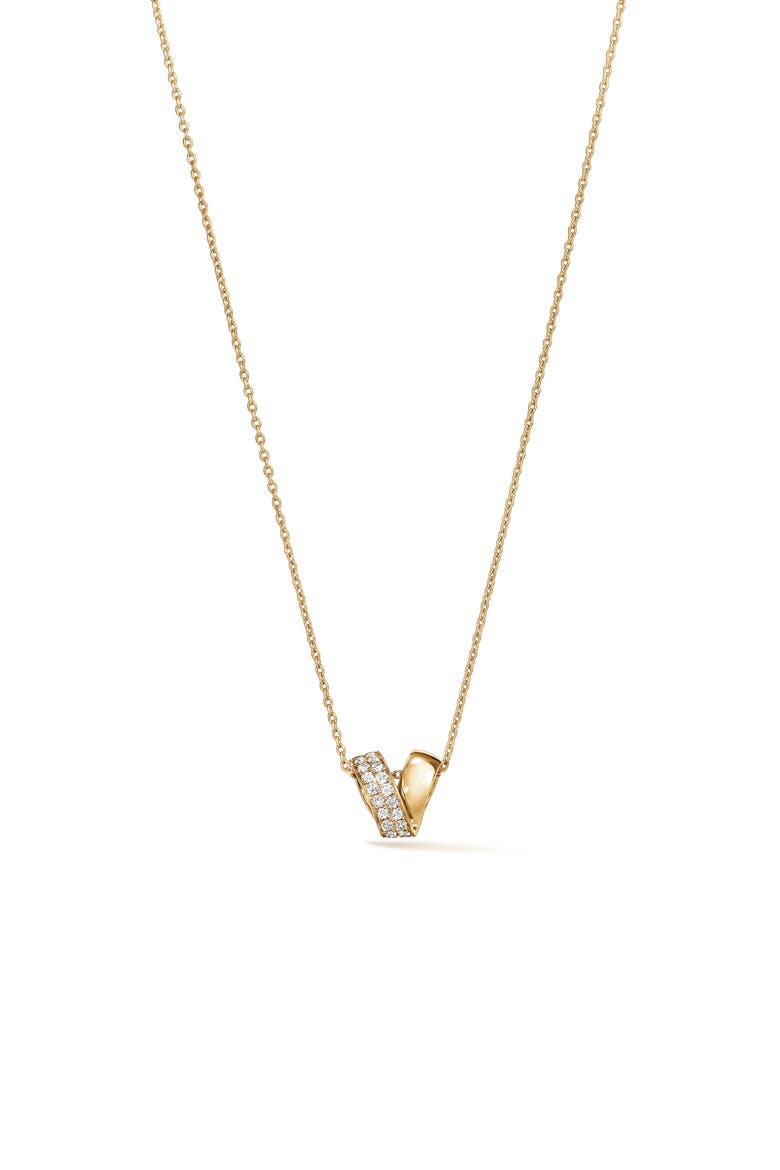 18k Gold Diamond Rondel Pendant Necklace, Main, color, 18K YELLOW GOLD/DIAMOND