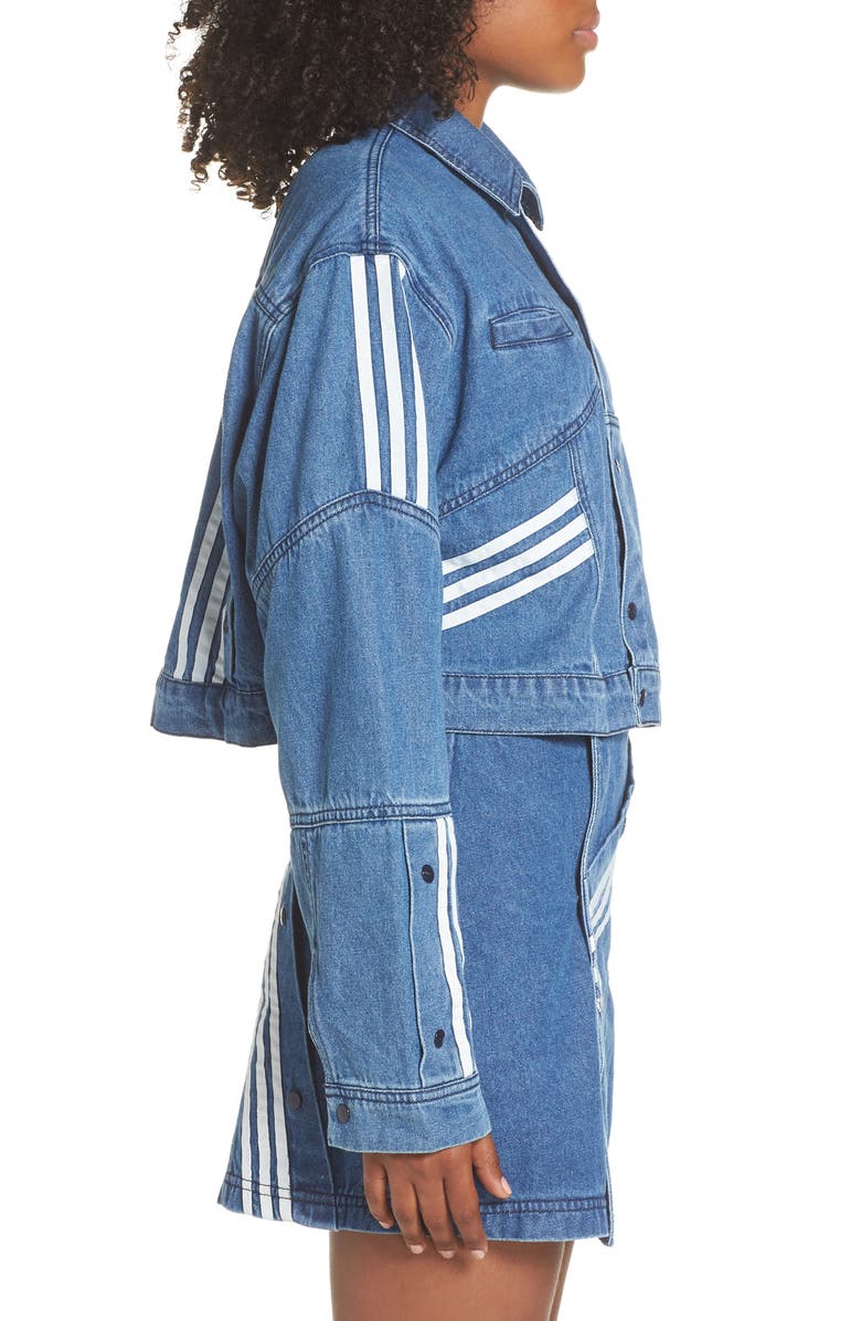 adidas Originals x Daniëlle Cathari Cropped Denim Jacket, Alternate, color,
