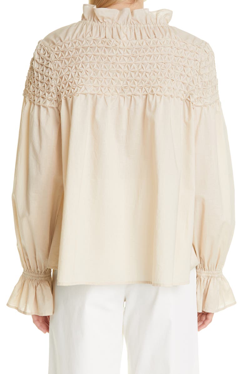 Merlette Majorelle Smocked Blouse, Alternate, color,