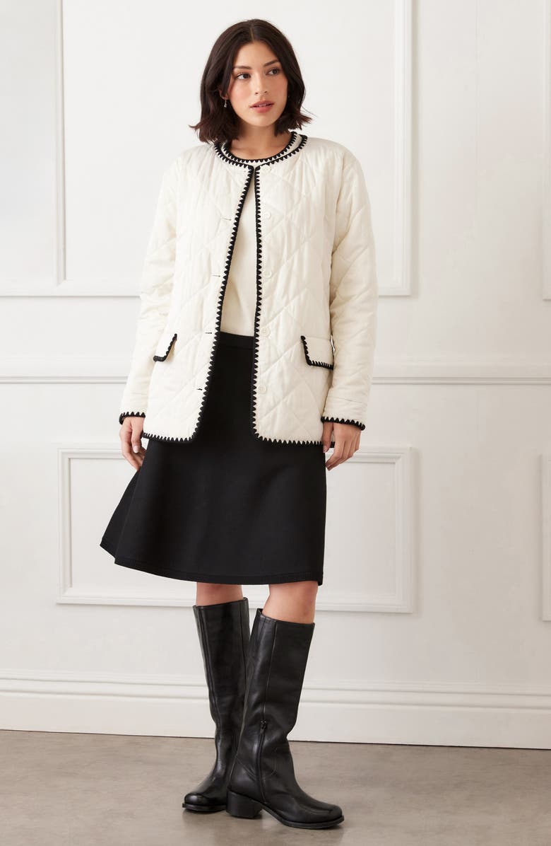 Karen Kane Edge Stitch Quilted Jacket, Alternate, color,