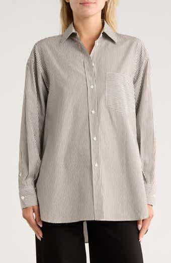 rag & bone Maxine Stripe Oversize Poplin Button-Up Shirt