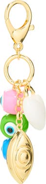BaubleBar Evil Eye & Heart Bag Charm