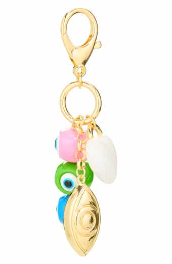 Evil Eye & Heart Bag Charm