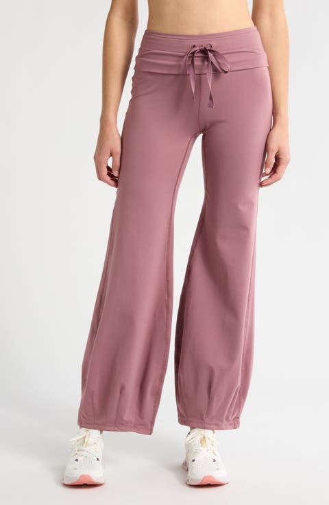 Women's Pink High-Waisted Pants & Leggings