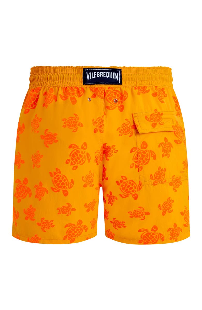Vilebrequin Men Swim Shorts Flocked Rondes Des Tortues, Alternate, color, Mango