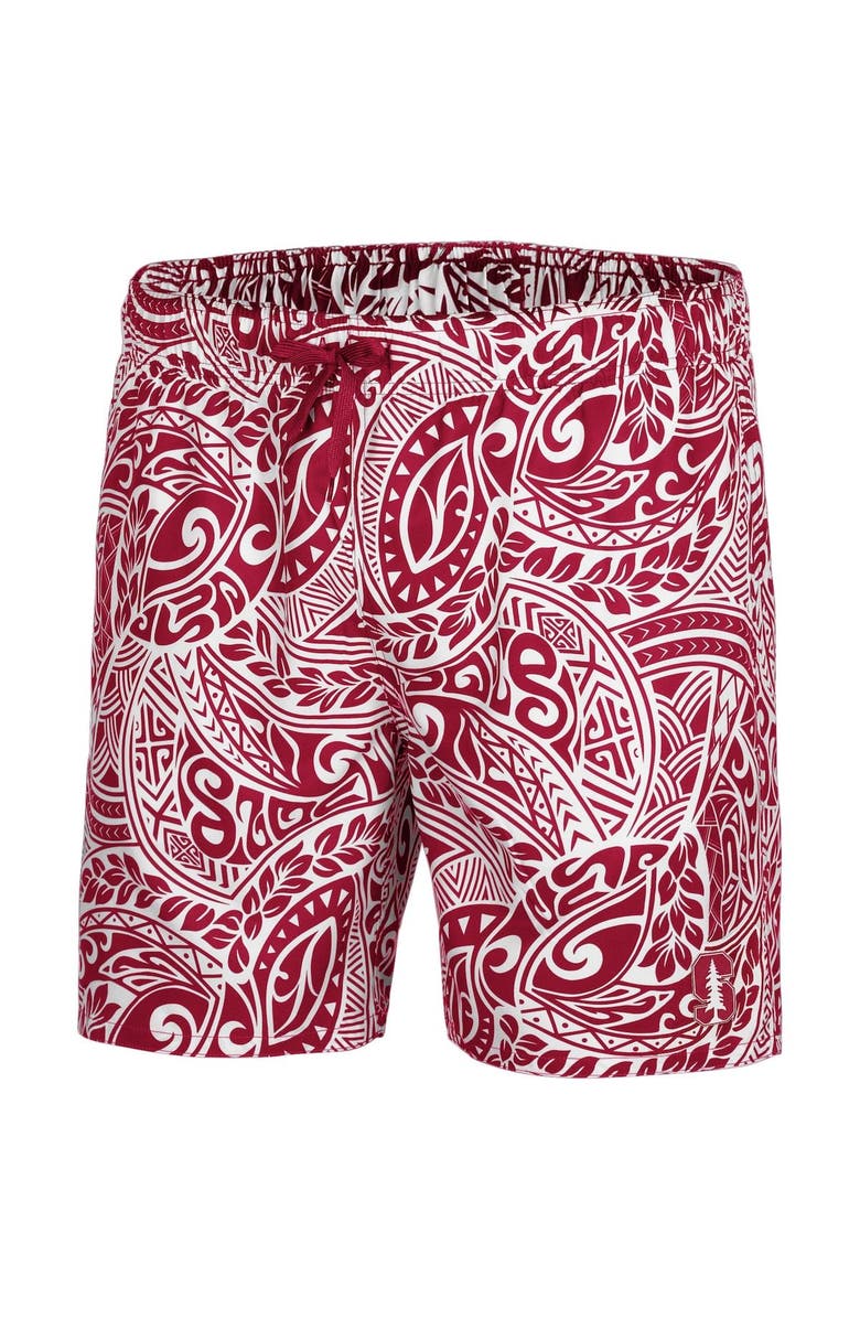 COLOSSEUM Men's Colosseum Cardinal Stanford Cardinal Biff Swim Shorts, Alternate, color,