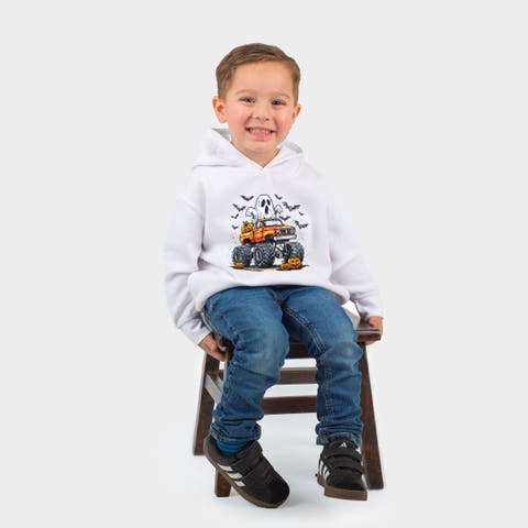 Monster Truck Ghost Toddler Hoodie