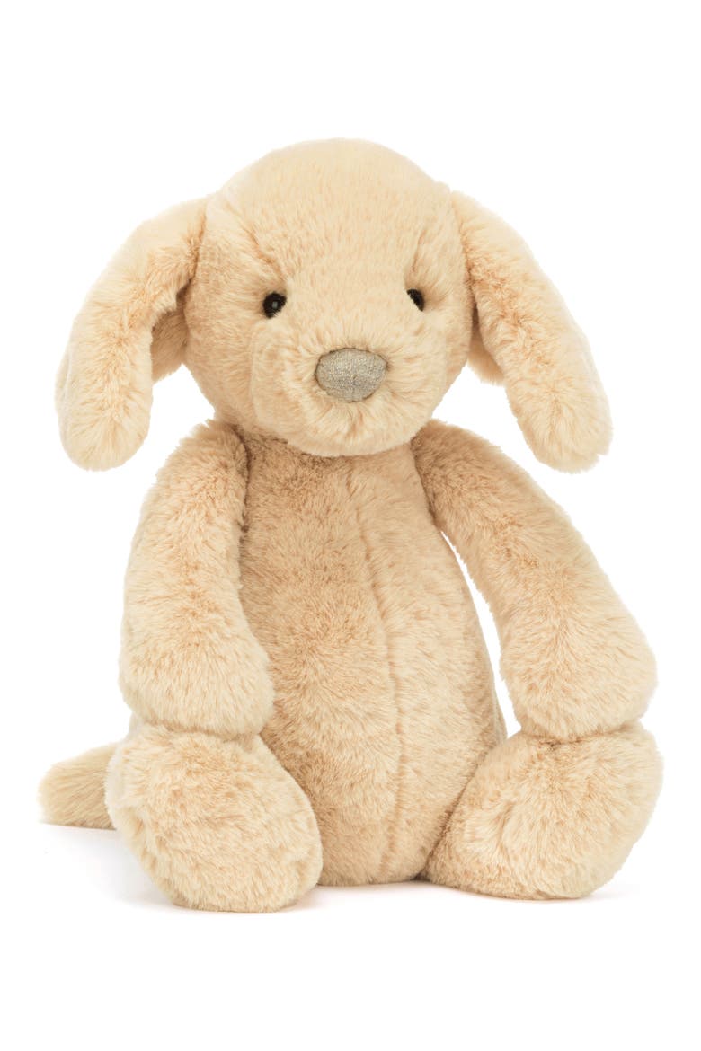 Bashful Luxe Puppy Orlando Stuffed Animal, Main, color, BROWN