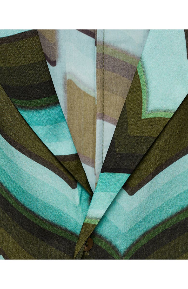 MANGO Chevron Print Button-Up Shirt, Alternate, color, 