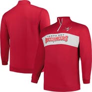 PROFILE Men's Profile Red Tampa Bay Buccaneers Big & Tall Fleece Quarter-Zip Jacket