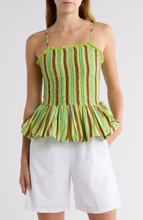 Damson Madder Bethan Bubble Camisole In Green