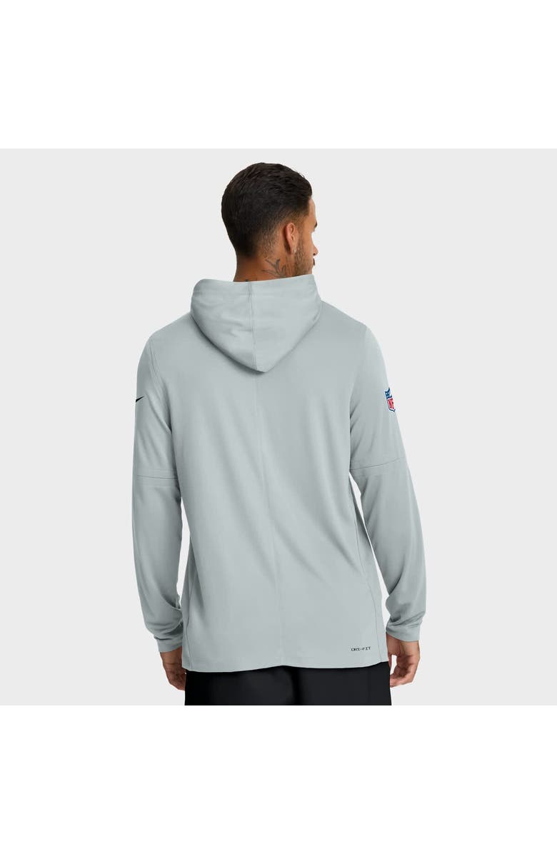 Nike Men's Nike Silver Las Vegas Raiders Sideline Pure Fury Performance Long Sleeve Hoodie T-Shirt, Alternate, color, Silver