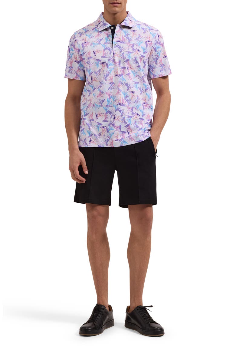 Hendrix Floral Pima Cotton Polo, Alternate, color, PINK