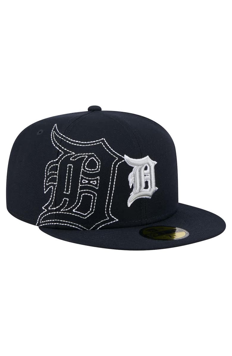 New Era Men's New Era Navy Detroit Tigers Yarn Stitch 59FIFTY Fitted Hat, Main, color, 