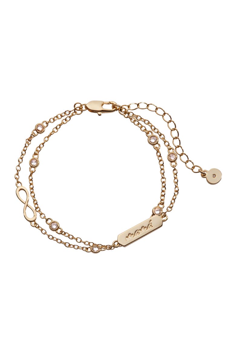 Mamá Infinity Adjustable Chain Bracelet, Main, color, Gold