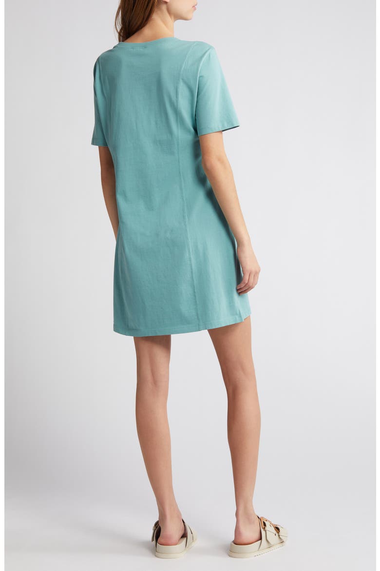 Seamed Organic Cotton T-Shirt Dress, Alternate, color, SEAGLASS