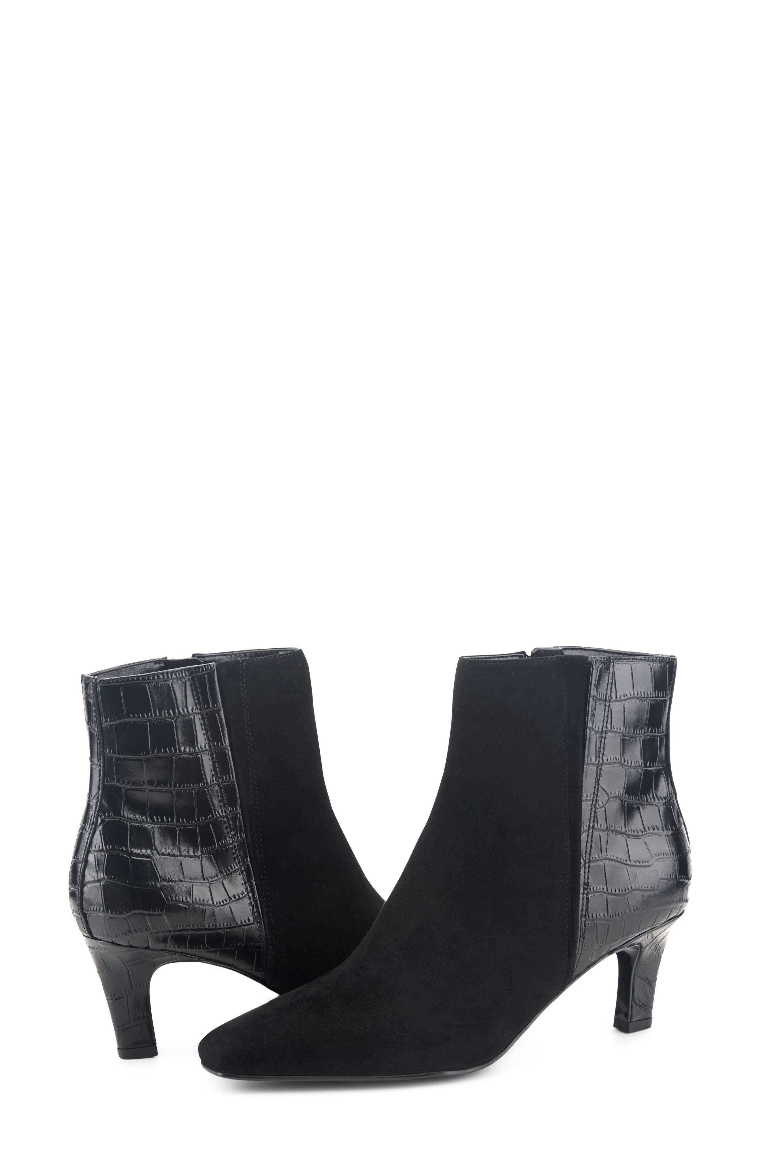 Lillian Leather Bootie, Alternate, color, BLACK