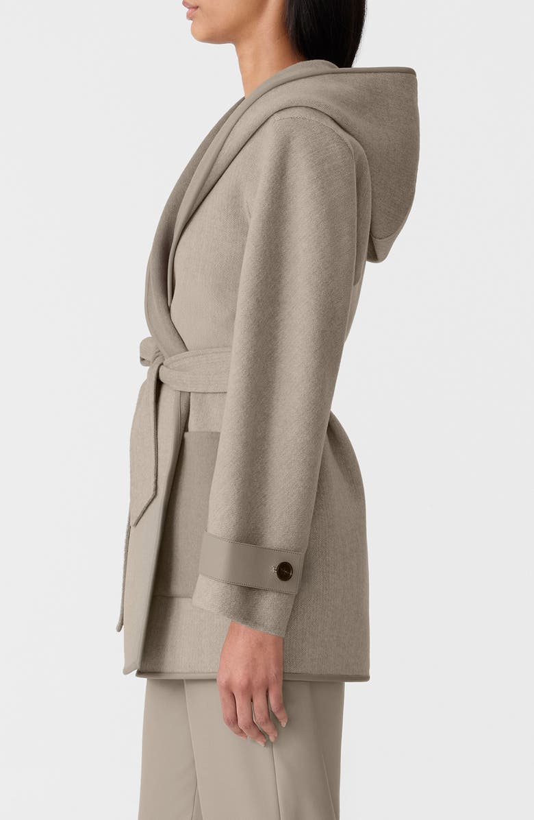 Mackage Paya Belted Herringbone Jacket, Alternate, color, Taupe Mix-Taupe