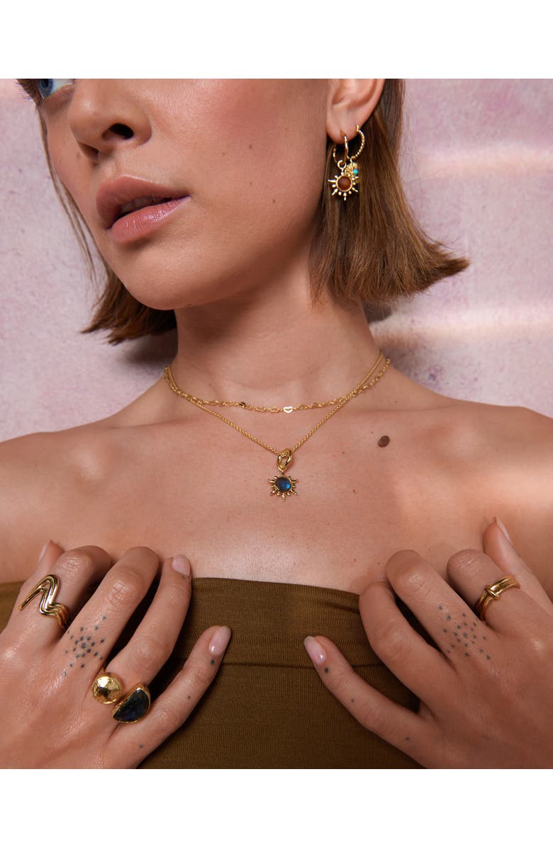 Ottoman Hands Labradorite Sun Charm, Alternate, color, 