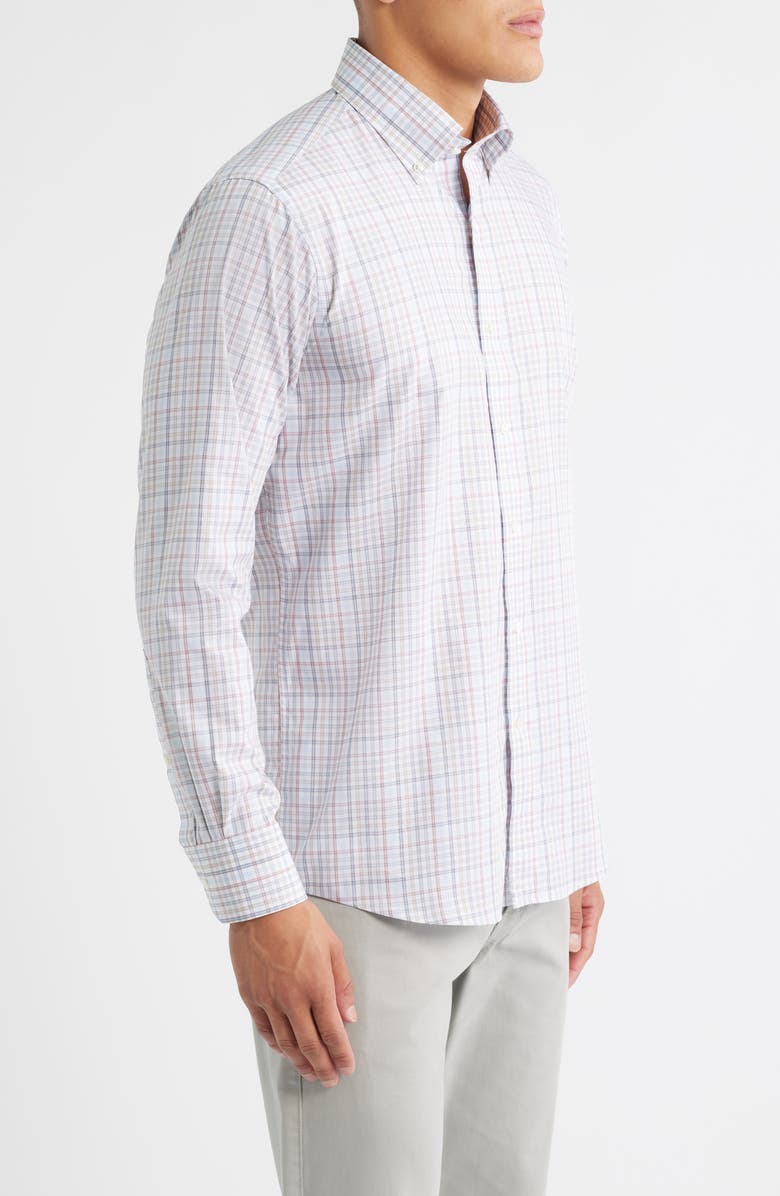 Peter Millar Crown Crafted Orvieto Flex Check Button-Down Shirt, Alternate, color, Nebula Blue