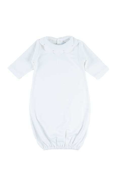 Embroidered Collar Day Gown