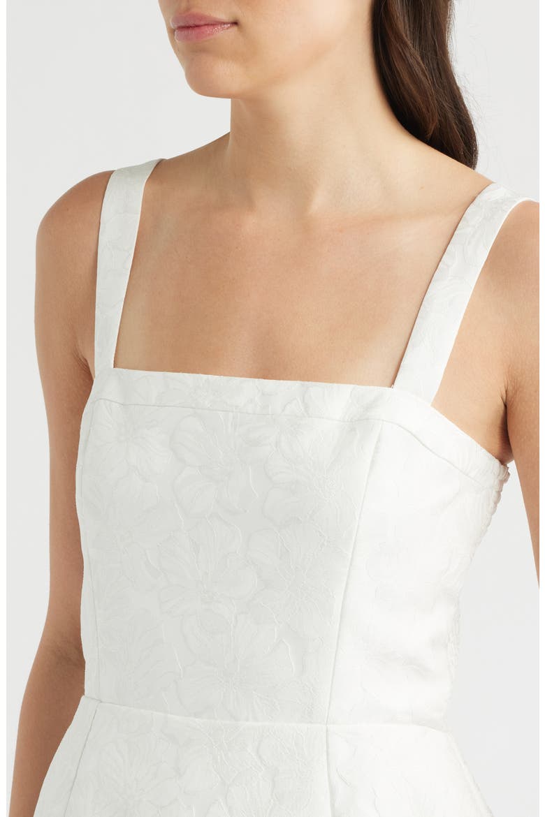 Martini Floral Jacquard Cocktail Romper, Alternate, color, WHITE