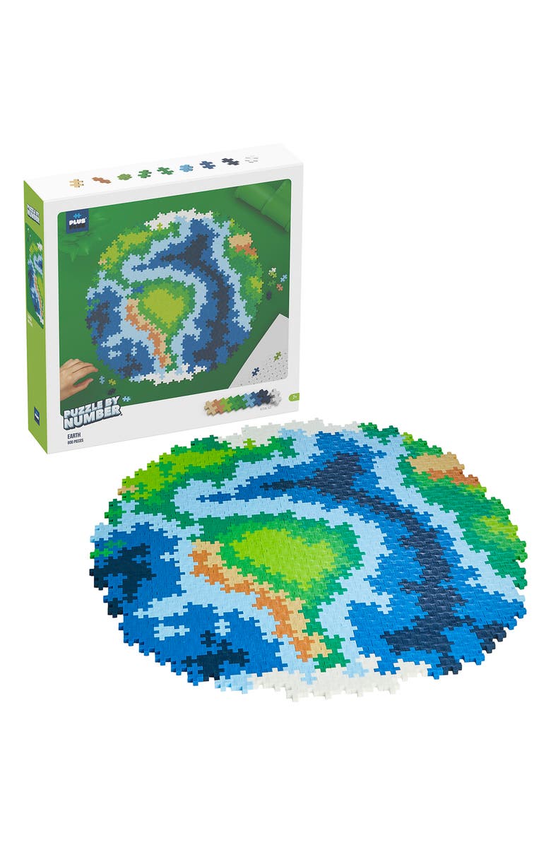 Plus-Plus USA 800-Piece Earth Puzzle by Number, Alternate, color, Multi
