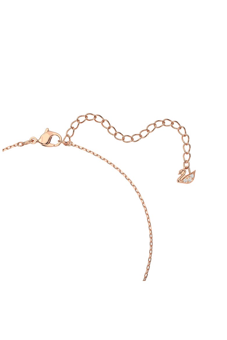 Crystal Swan Pendant Necklace, Alternate, color, PINK
