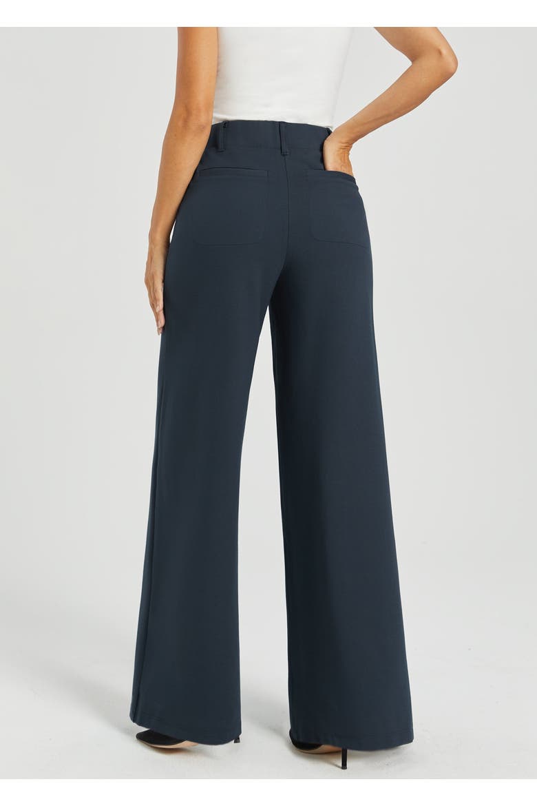 Two Pocket DPYP Dress Pant Yoga Pants Wide Leg, Alternate, color, Navy