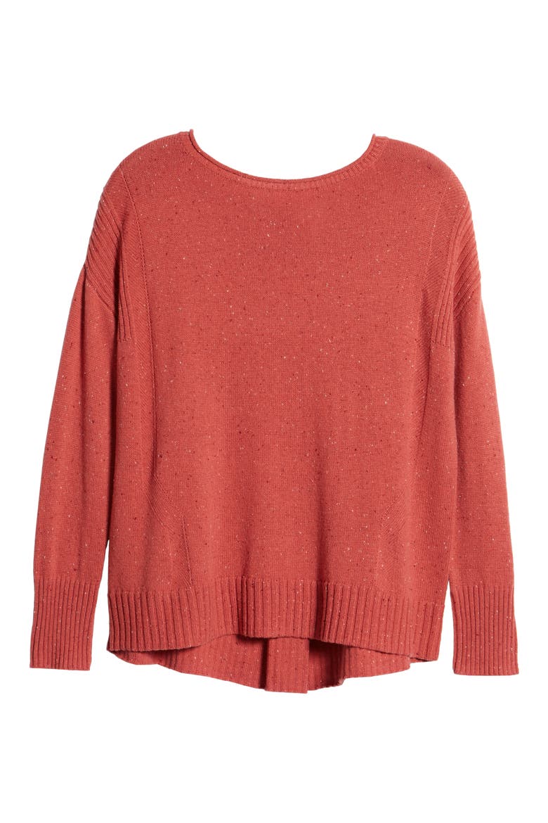 Back Zip Pullover, Alternate, color, PINK CEDAR CAMDEN NEP