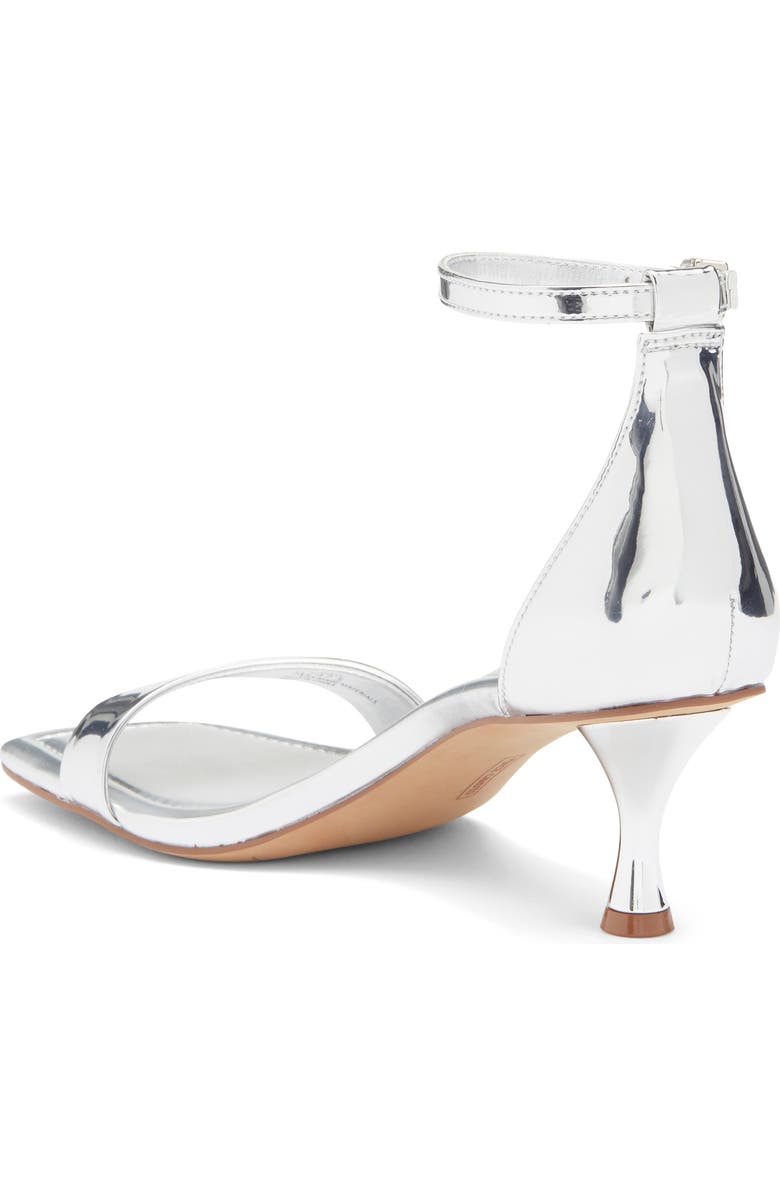 Vince Camuto Vinkely Square Toe Kitten Heel Sandal, Alternate, color, Silver Patent