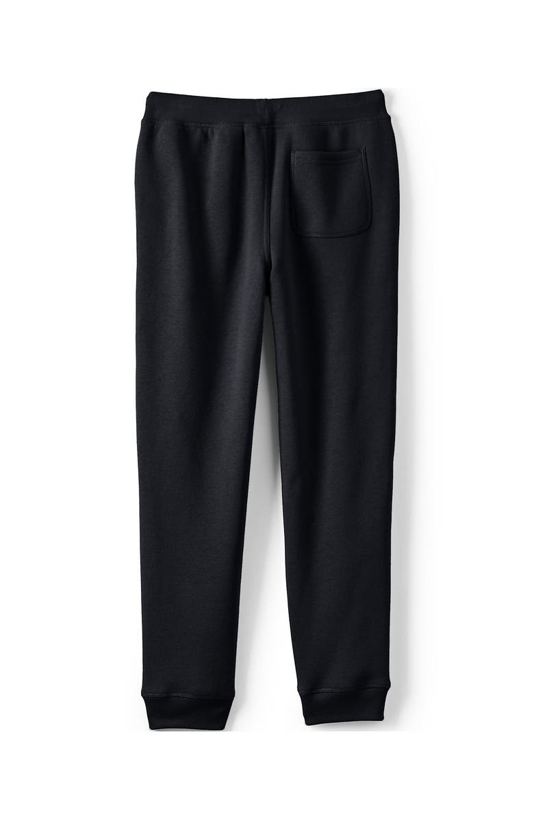 Lands' End Kids Iron Knee Fleece Jogger Sweatpants, Alternate, color, Black