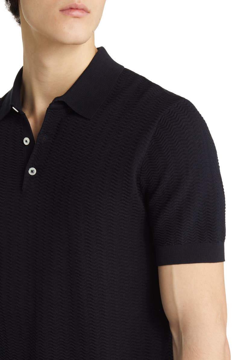 Emporio Armani Textured Sweater Polo, Alternate, color, 