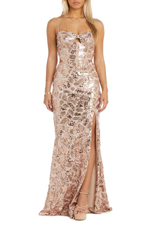 Beaded Sleeveless Gown