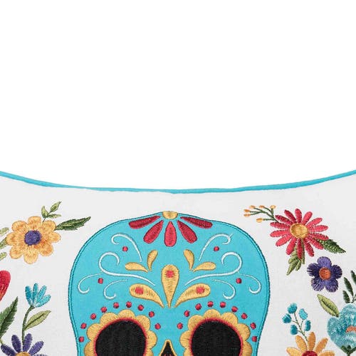 C & F Home C&f Home Aqua Sugar Colorful Accent Pillow 12" X 24" In Blue