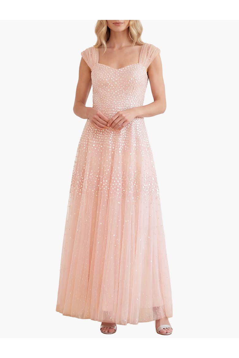Sunrise Sequin Sweetheart Ankle Gown, Main, color, Opal
