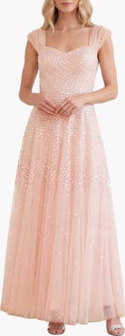 Needle & Thread Sunrise Sequin Sweetheart Ankle Gown