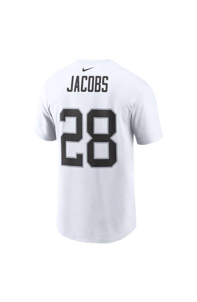 Nike Men's Nike Josh Jacobs White Las Vegas Raiders Name & Number T-Shirt, Alternate, color, 