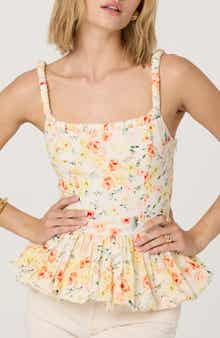 ASTR the Label Bubble Peplum Cotton Camisole