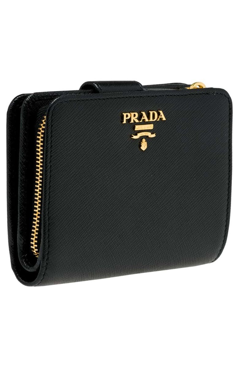 Prada Small Saffiano Tab Wallet, Alternate, color,