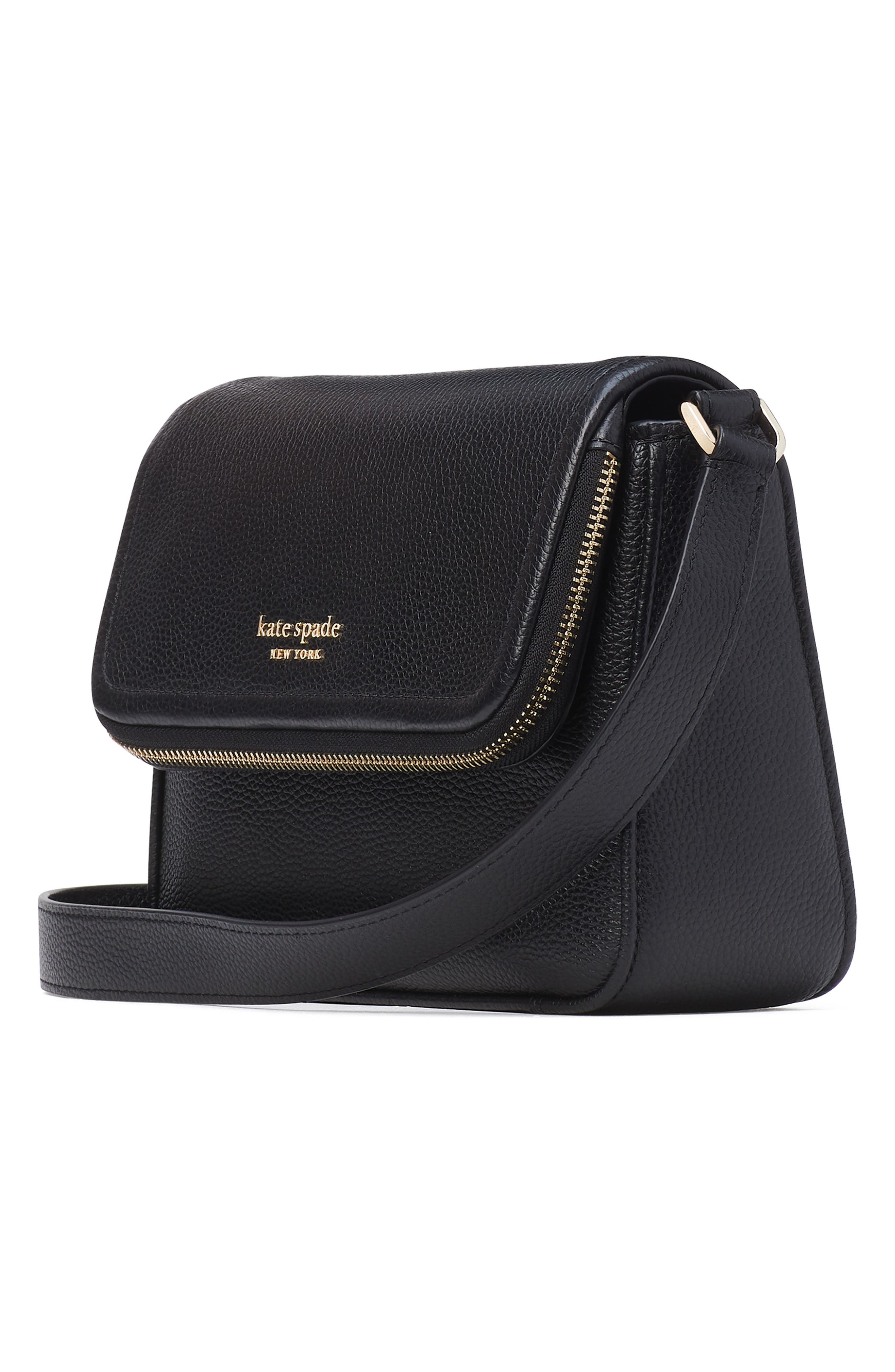 Kate Spade New York run around pebbled leather crossbody bag, Alternate, color, 