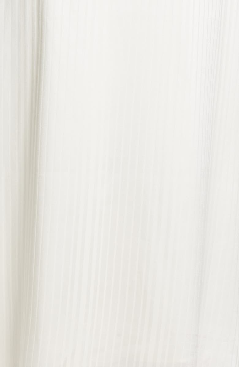 Tory Burch Tonal Stripe Long Sleeve Stretch Silk Dress, Alternate, color, 