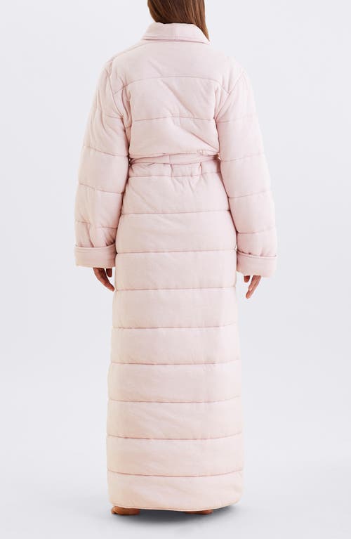 Papinelle Quilted Cotton Maxi Robe In Pink