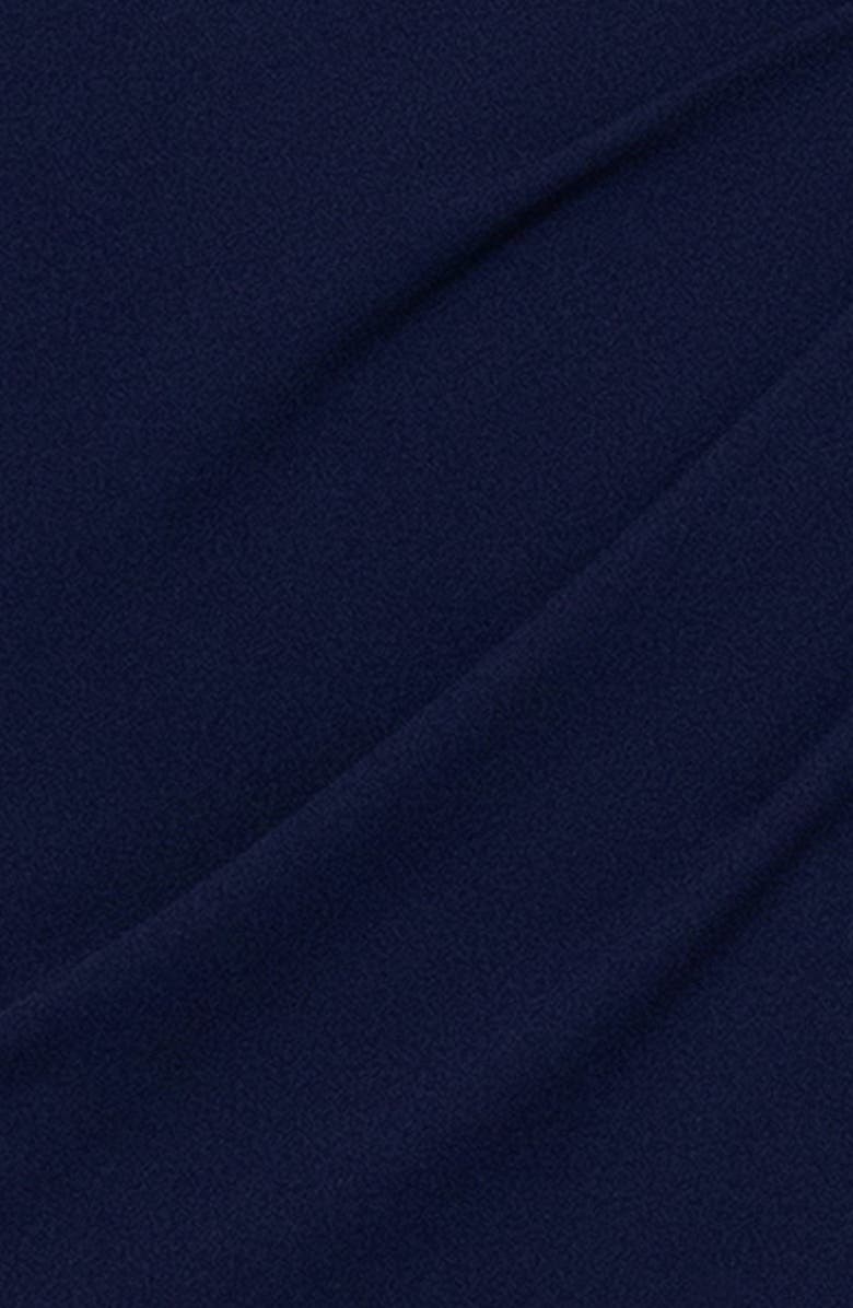 Betsy & Adam Embroidered Long Sleeve One-Shoulder Scuba Crepe Gown, Alternate, color, Navy