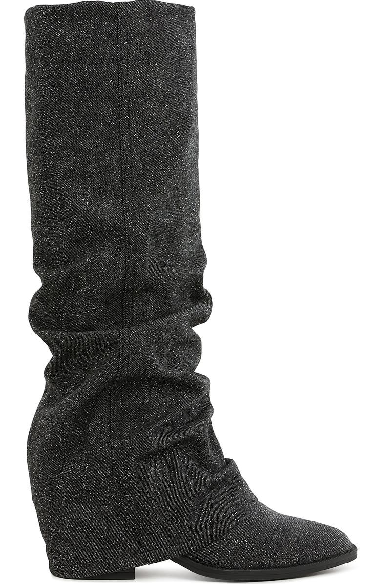 LONDON RAG Capella Ruched Boot, Alternate, color, Black